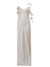 Self-portrait Lilac Satin Flower Maxi Dress Dresses Violet In Purple