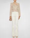 Self-portrait Champagne Sequin Jacket In Tan In Multi