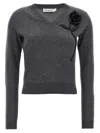 SELF-PORTRAIT SELF-PORTRAIT 'CHARCOAL BLACK ROSE JUMPER' SWEATER