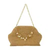 Self-portrait Charm Shoulder Bag In Gold