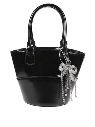 Self-portrait Charm Tote Bag In Black