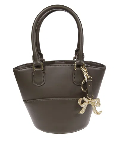 Self-portrait Charm Tote Bag In Brown