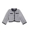 Self-portrait Check Bouclé Jacket In Blue