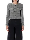 Self-portrait Wool Houndstooth Tailored Jacket Jackets Multicolor