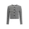 Self-portrait Wool Houndstooth Tailored Jacket Jackets Multicolor In Black