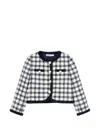 Self-portrait Check Bouclé Jacket In Multi