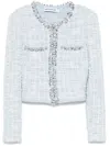 Self-portrait Checked Cardigan In Blue