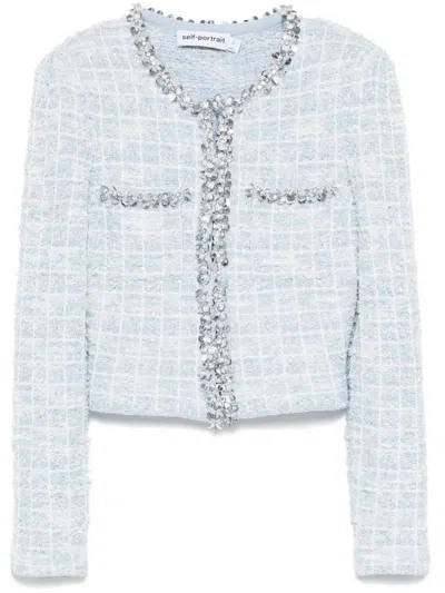 SELF-PORTRAIT SELF-PORTRAIT CHECKED CARDIGAN