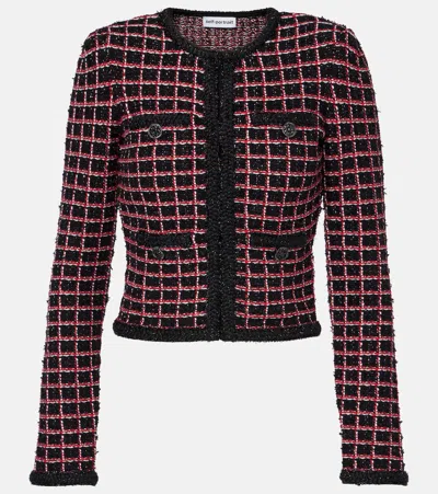 SELF-PORTRAIT CHECKED CARDIGAN