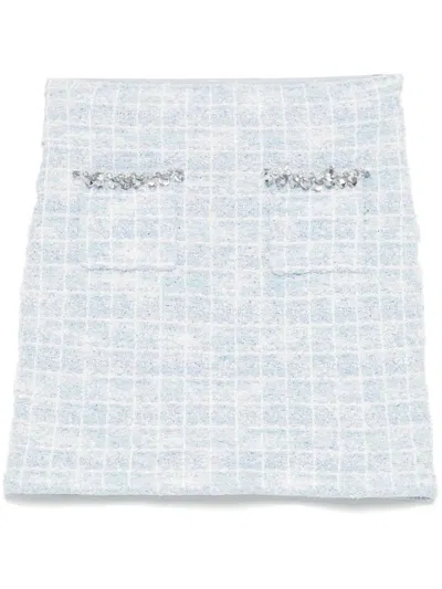SELF-PORTRAIT SELF-PORTRAIT CHECKED KNIT MINI SKIRT