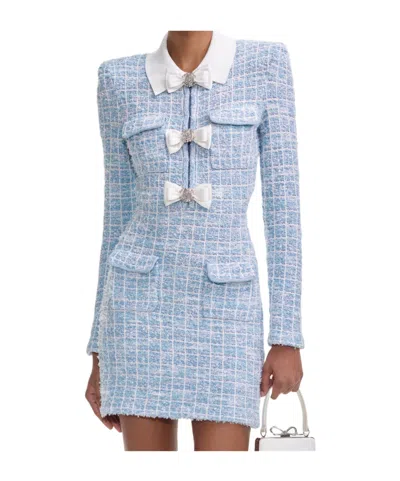 SELF-PORTRAIT CHECKED MINI DRESS