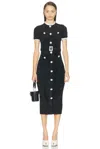 Self-portrait Womens Black Crystal-embellished Lace-trim Chenille-knit Midi Dress In Black