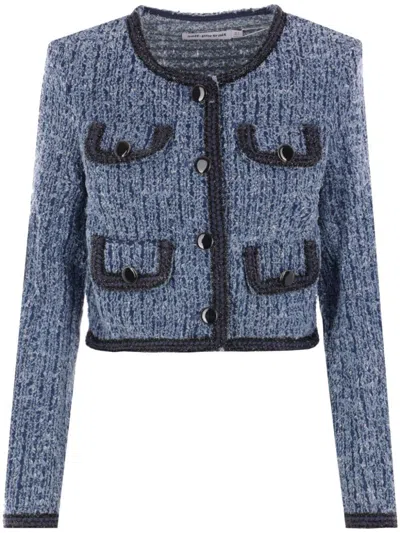 SELF-PORTRAIT SELF-PORTRAIT CHIC CROPPED JACKET WITH TEXTURED FABRIC AND STYLISH POCKET DETAILS
