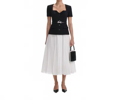 Self-portrait Chiffon Midi Dress In Black