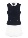 Self-portrait Chiffon Mini Dress - Women's - Polyamide/polyester/acrylic/polyesterwool In Black