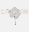 SELF-PORTRAIT CRYSTAL FLOWER FAUX PEARLS-EMBELLISHED CHOKER