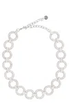 Self-portrait Choker Crystal Link In White