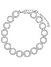 Self-portrait Choker With Crystals In Silver