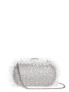 Self-portrait Christopher Kane Residency Clutch With All-over Rhinestones In Silver