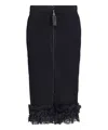Self-portrait X Christopher Kane Lace-trimmed Midi Skirt In Black