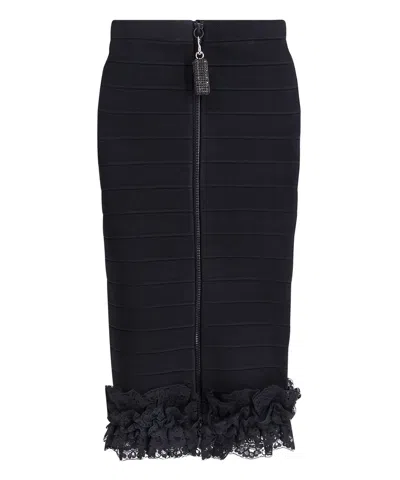Self-portrait Christopher Kane Residency Viscose Skirt In Black