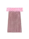 Self-portrait Christopher Kane Residency Mini Dress With Crystals In Pink