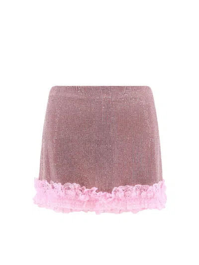 SELF-PORTRAIT CHRISTOPHER KANE RESIDENCY SKIRT WITH ALL-OVER RHINESTONES