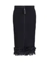 Self-portrait X Christopher Kane Lace-trimmed Midi Skirt In Black