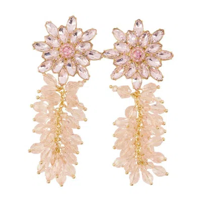 Self-portrait Flower-cluster Earrings In Neutral