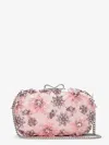 Self-portrait Clutch Bag With Crystals In Pink