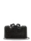 Self-portrait Self Portrait Black Crystal Box Clutch In Black
