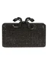 Self-portrait Self Portrait Black Crystal Box Clutch In Black