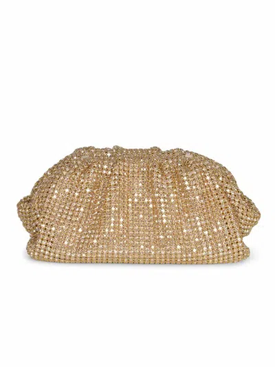 Self-portrait Clutch In Gold