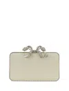 Self-portrait Pearl-embellished Box Clutch Bag