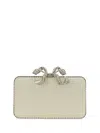 Shop Self-portrait Clutch Pearl Box In Neutrals