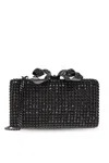 Self-portrait Crystal Box Clutch Clutch In Black Polyester In Black