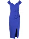 Self-portrait Sweetheart-neck Midi-dress In Blue