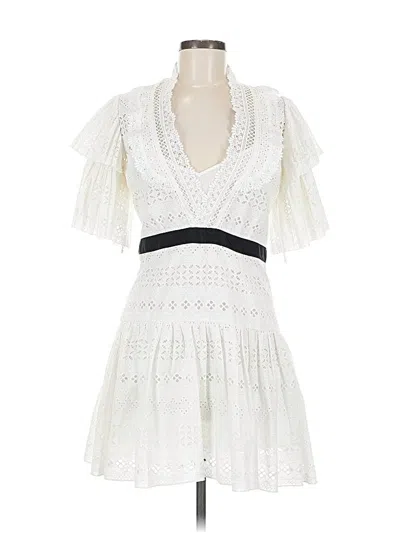 Pre-owned Self-portrait Cocktail Dress In White