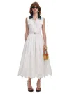Self-portrait Contrast Collar Dress White