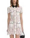 Self-portrait Delicate Lace Dress With Structured Pockets In White