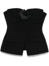 Self-portrait Corsage Top In Schwarz