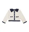 Self-portrait Floral Cotton And Wool-blend Cardigan In Ivory