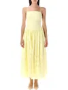 Self-portrait Cotton Dress - Women's - Cotton In Yellow