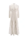 SELF-PORTRAIT COTTON DRESS WITH LACE EMBROIDERIES
