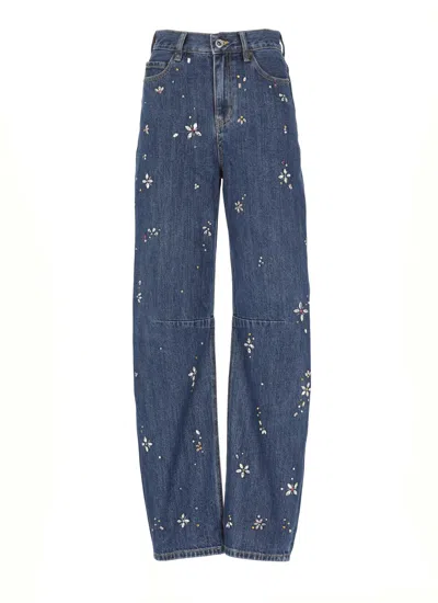 SELF-PORTRAIT COTTON JEANS