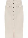 Self-portrait Cotton Skirt In White