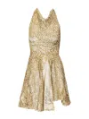 Self-portrait Coupe Gold Thread Mini Dress In Animal Print