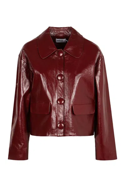 SELF-PORTRAIT SELF-PORTRAIT CRAQUÉ LEATHER JACKET