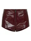 Self-portrait Self Portrait Women Leather Micro Shorts