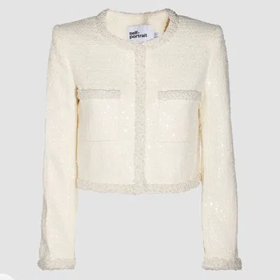 SELF-PORTRAIT CREW-NECK JACKET